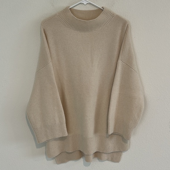 Baldwin Winona Baby Wool Cashmere Yak Minimalist Tunic Knit Cozy Sweater - Picture 1 of 10